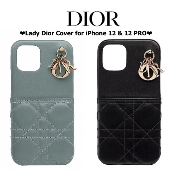 ディオール偽物【入手困難】Lady Dior iPhone 12 / 12 Pro用 スマホケース S0878ONMJ_M900