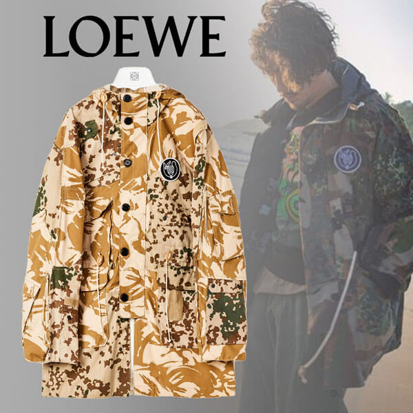 LOEWE(ロエベ)新作*21SS*偽物カモフラージュ パッチワーク パーカ H664Y02W03