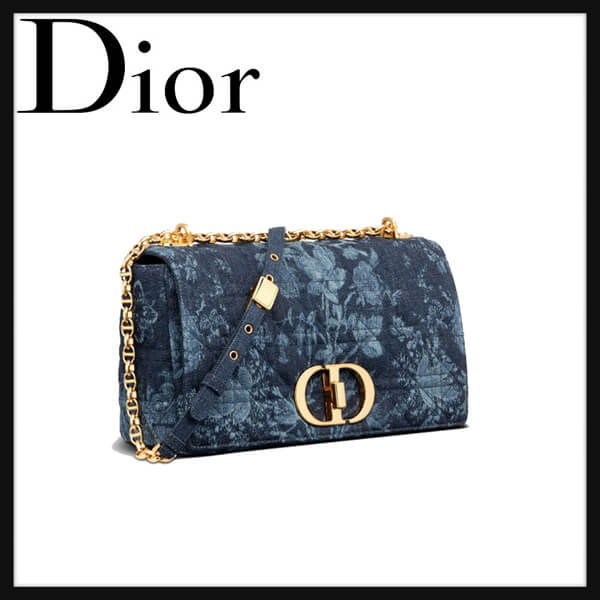 ディオール スーパーコピー CARO ラージバッグ Dior Flowers カナージュ デニム M9243UJAK_M49E