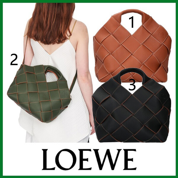 【関税送料込】ロエベ 偽物☆LOEWE☆サープラス プロジェクト ウーブン バスケットバッグ 32112L624429