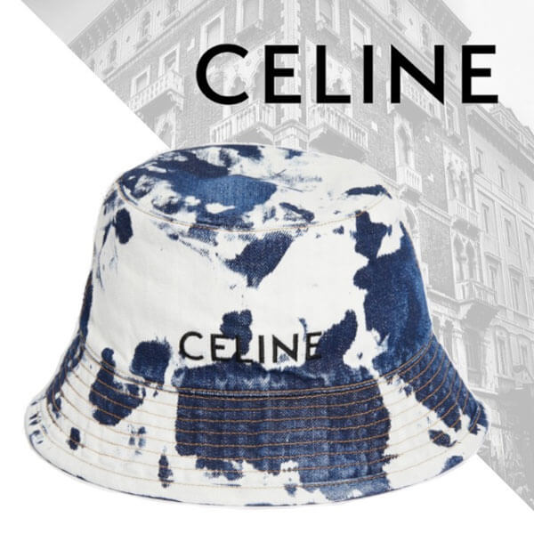 21SS/新作◇CELINE バケットハット ブリーチデニム 偽物 2AUD2651M.08CB