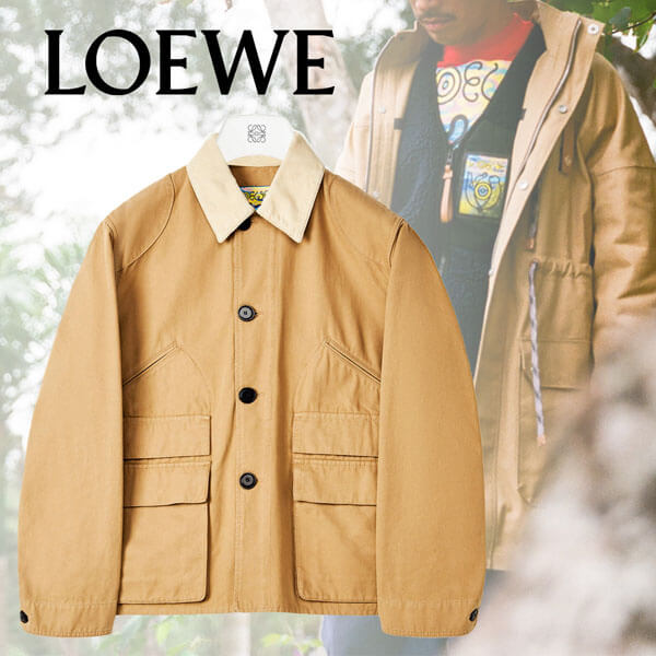 LOEWE(ロエベ)21SS*スーパーコピー コントラストカラー コットン素材 ジャケット H664330X10