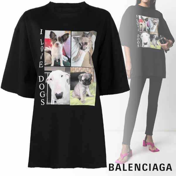 21新作 バレンシアガ I Love Dogs プリント Tシャツ コピー 21072003