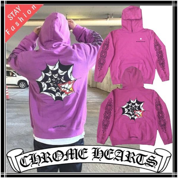 ★入手困難レア!クロムハーツ×Matty Boy Spider Web Hoodie 21102023