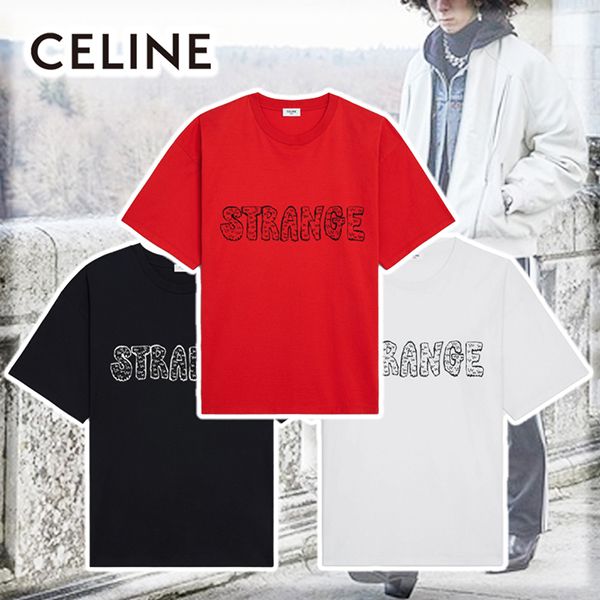 STRANGEロゴ セリーヌ☆メンズ☆ルーズTシャツ 偽物☆3カラー 2X826501F.01CC